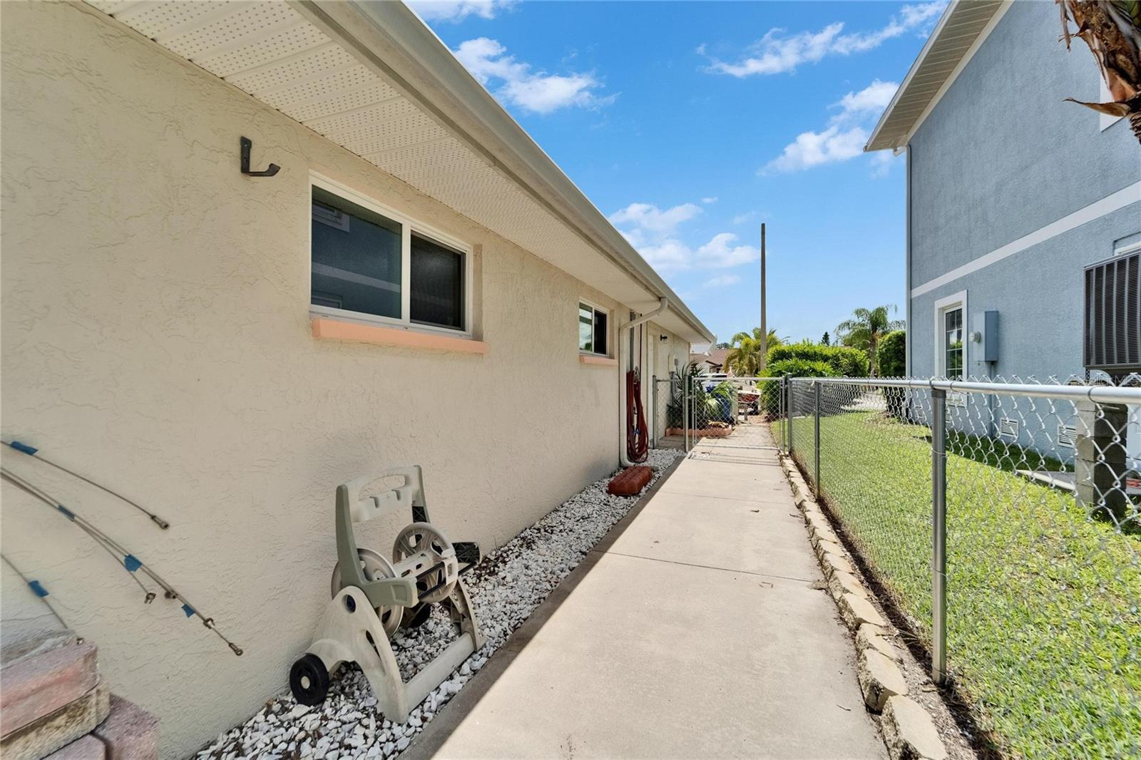 Concrete on side of home!