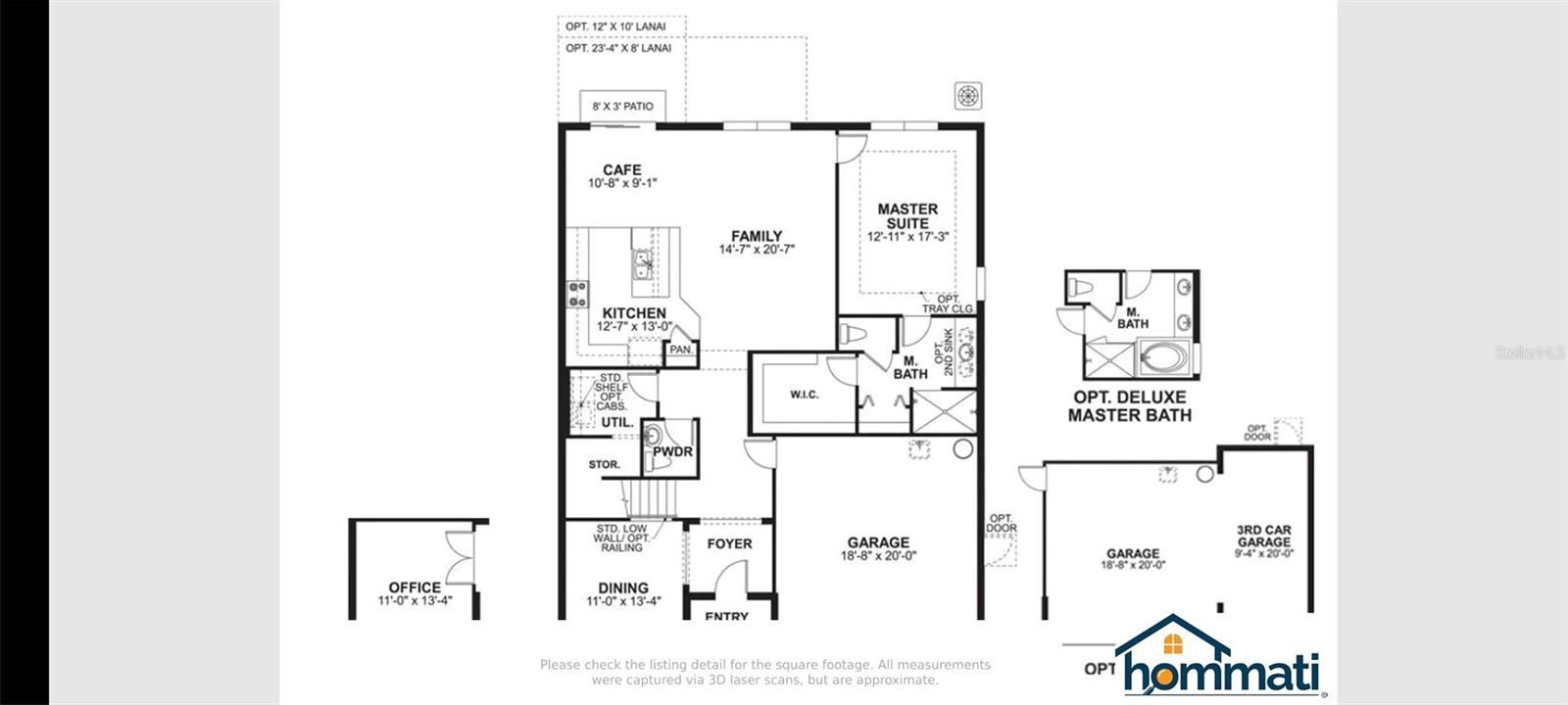 Main Floor Dinning room option with 3 car garage