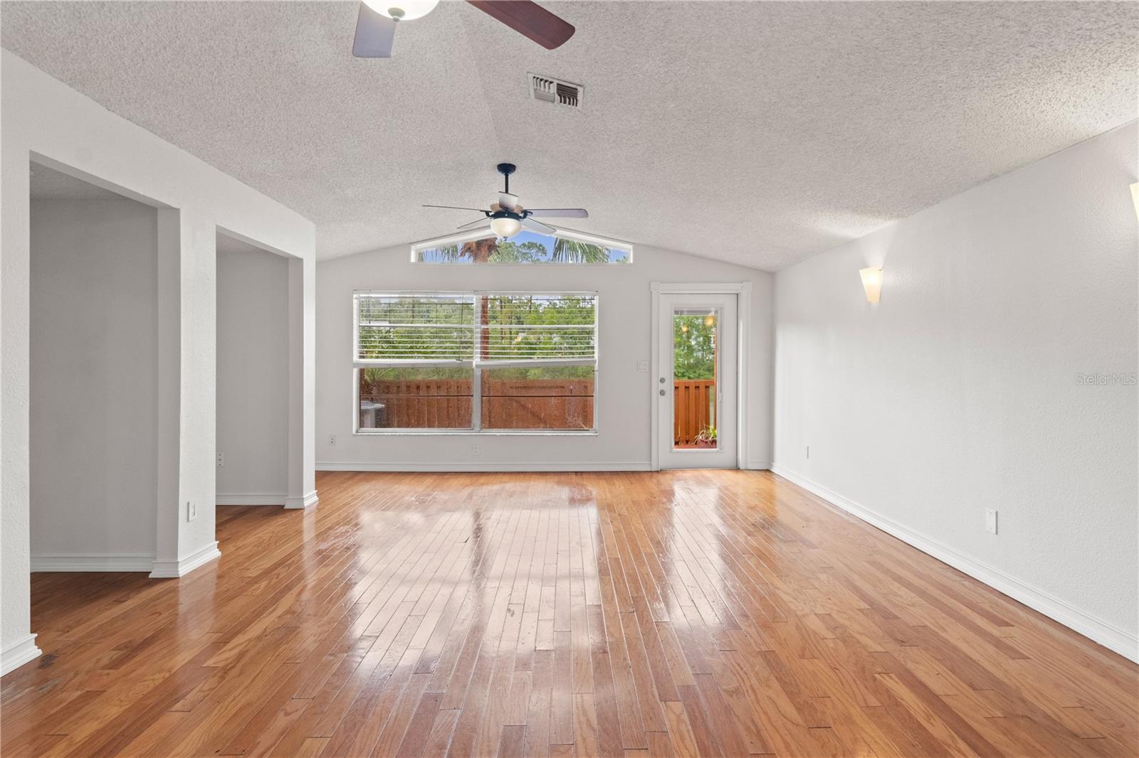 Family Room with hardwood floors