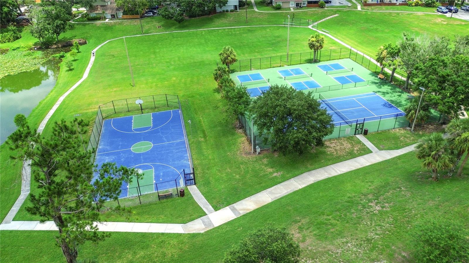 Community Tennis Courts  , Pickleball Courts and Basketball Courts