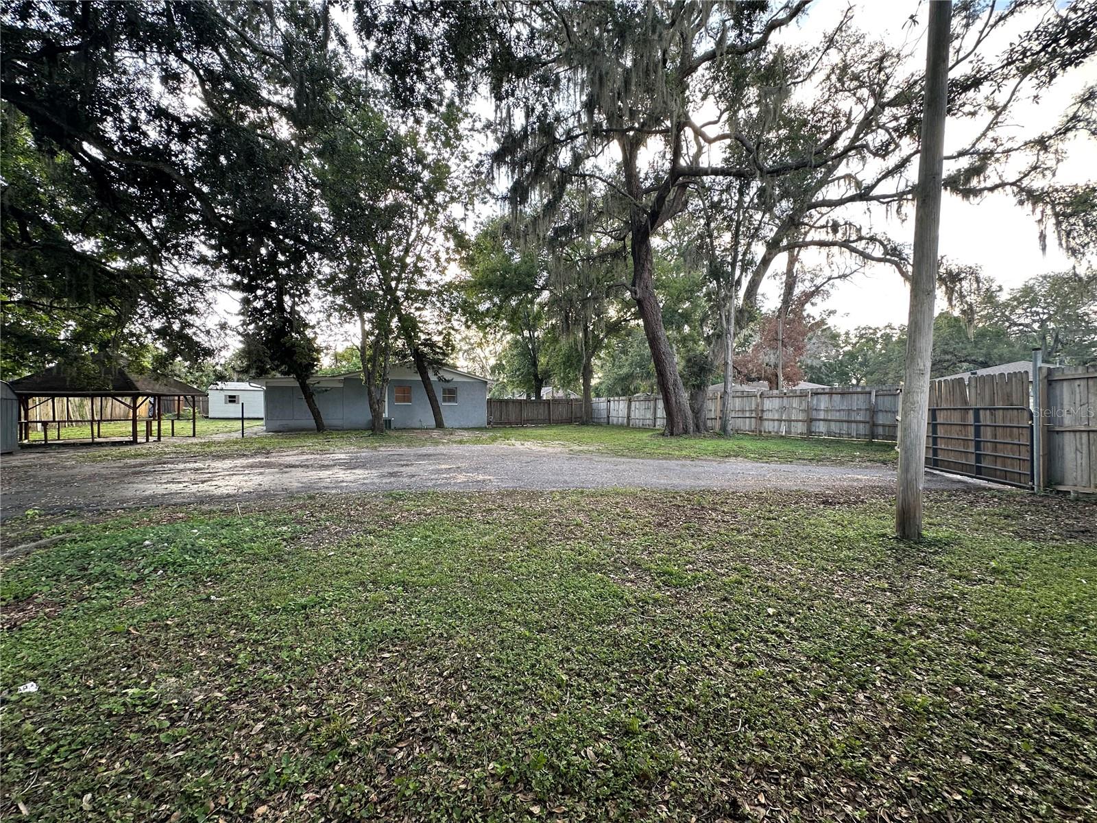 Spacious back yard corner to corner lot