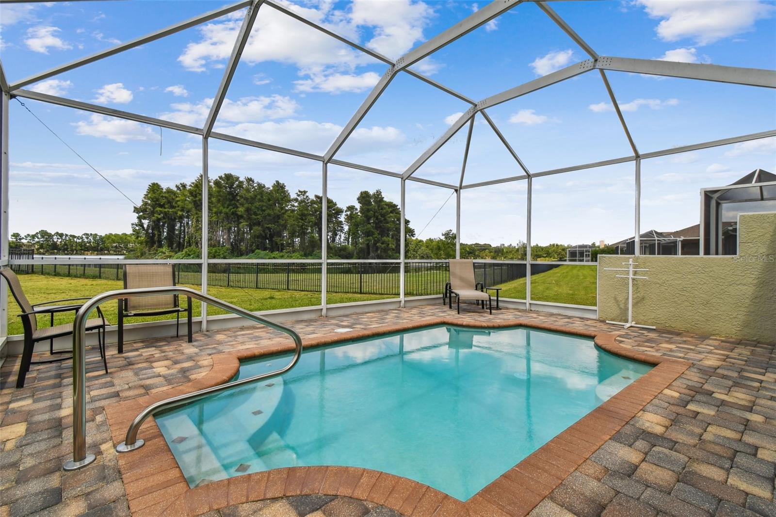 Pool view to lake and island