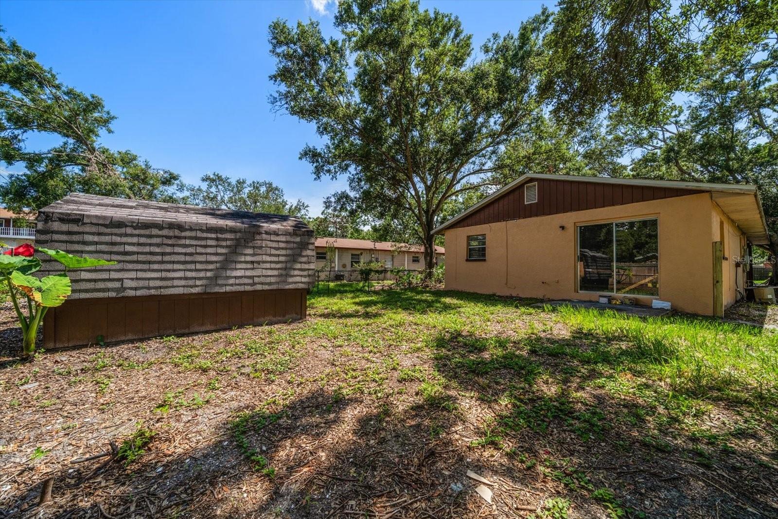 Large backyard