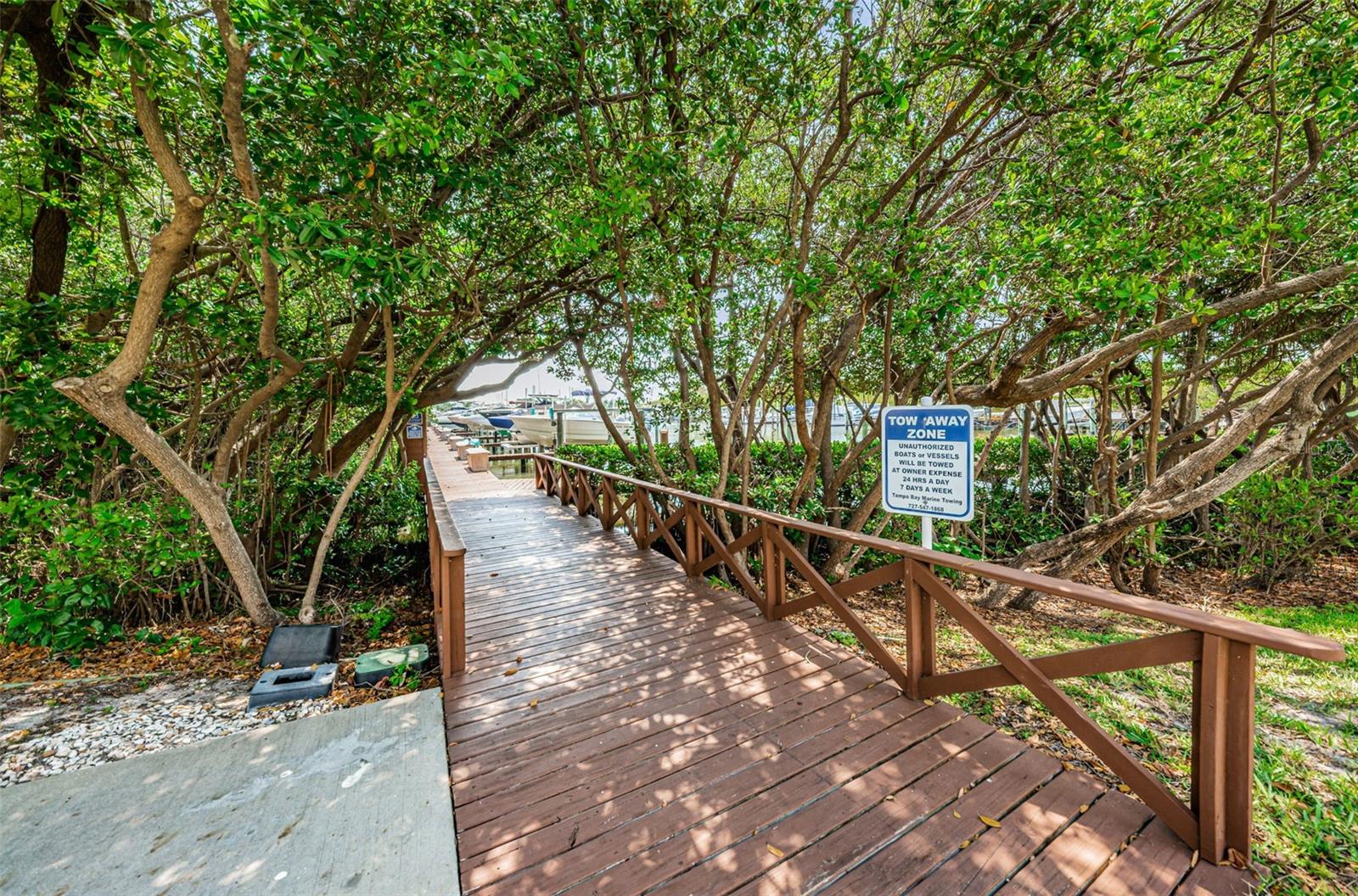 Walking path to the marina