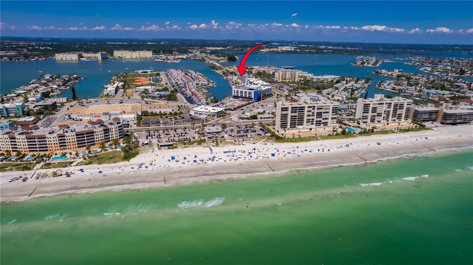 Just steps away from sugar white sands of Madeira Beach.