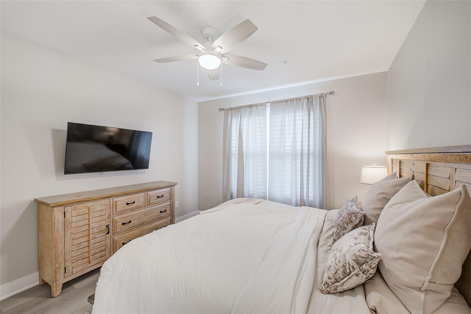 Bedroom 2 with Plantation shutters.