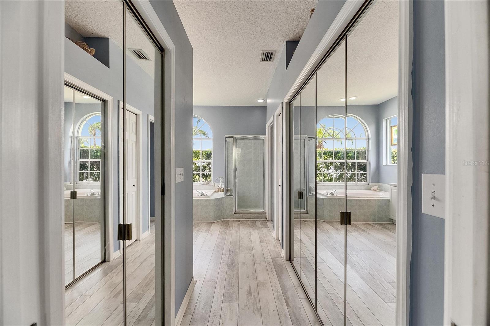 Primary closets (2 walk-ins)