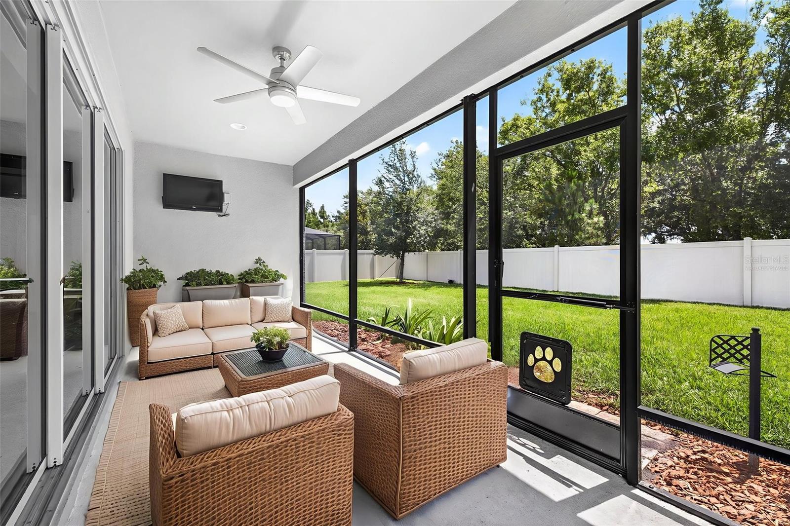 Virtually staged photo of the patio