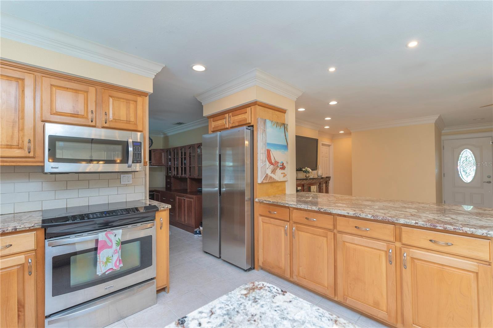 Stainless steel appliances.