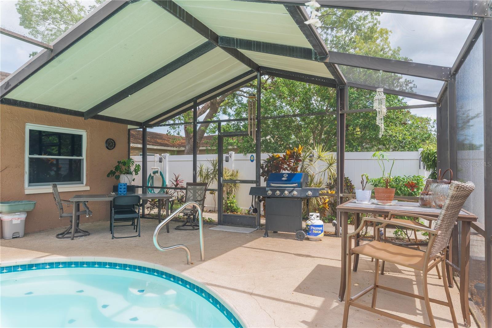 Covered pool lanai.