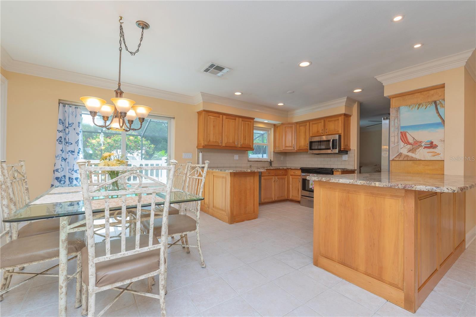 Kitchen and dining room.