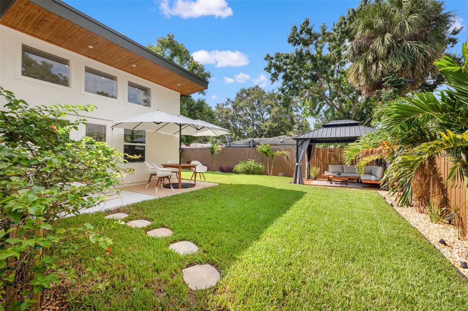 Amazing manicured backyard oasis