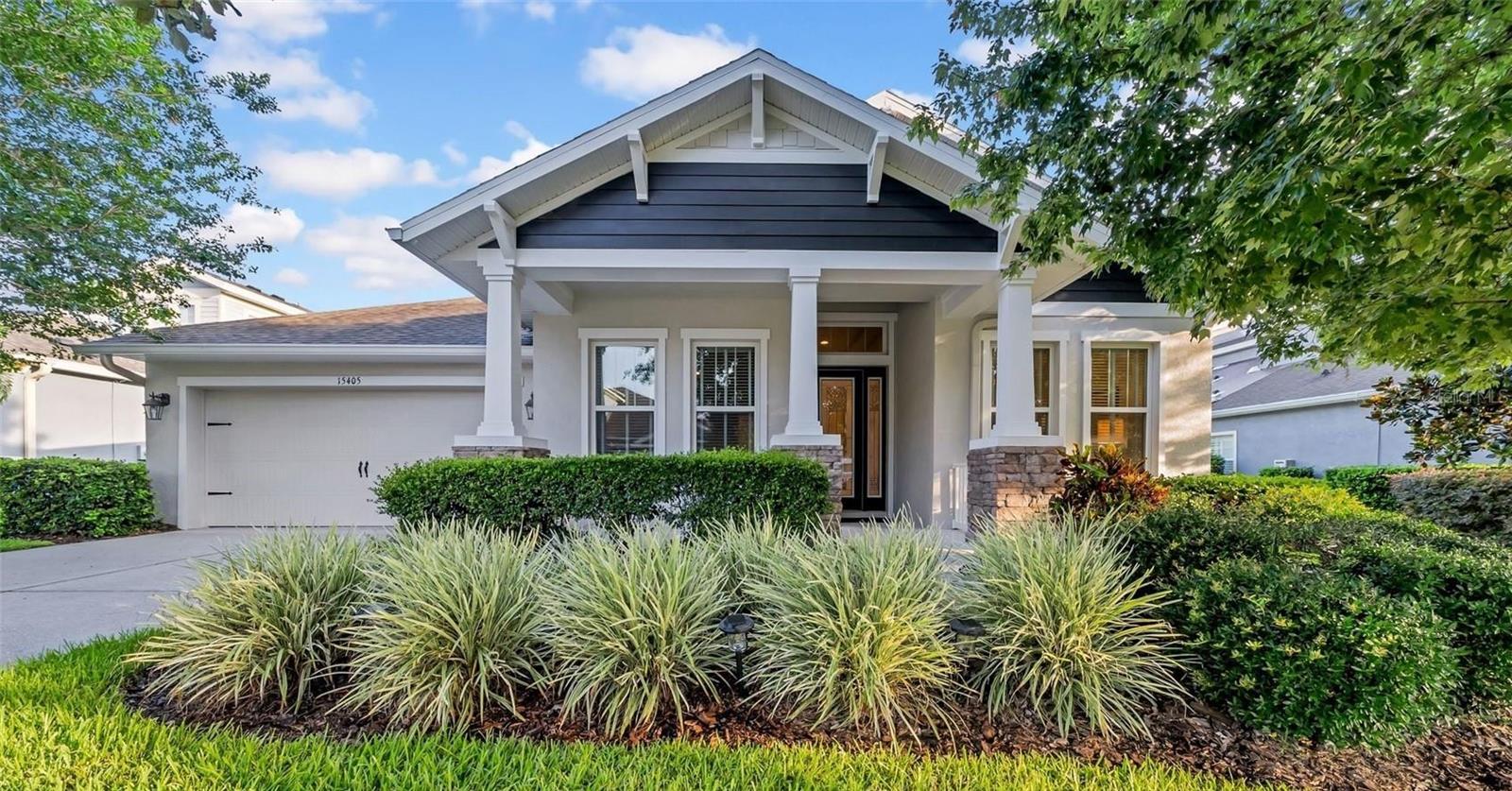 Beautifully landscaped front
