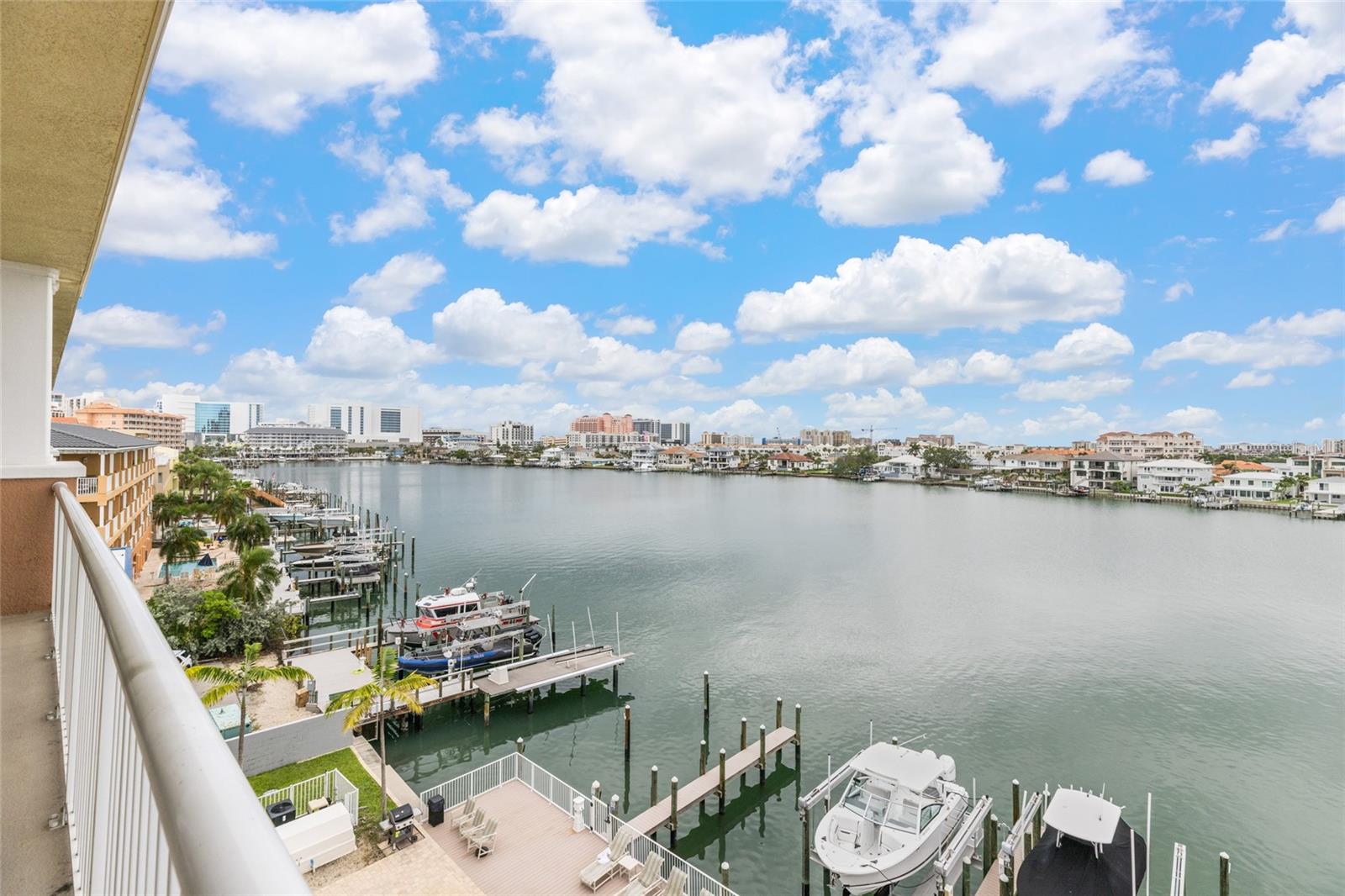 Perfect view from your balcony and living room and bedroom- See your boat from the balcony
