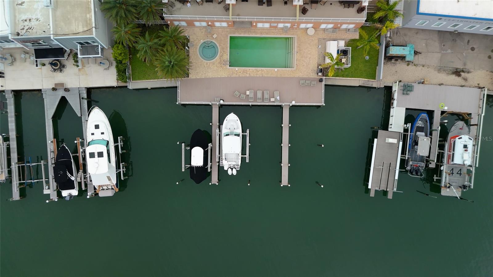 There is only 4 boat slip for the whole building