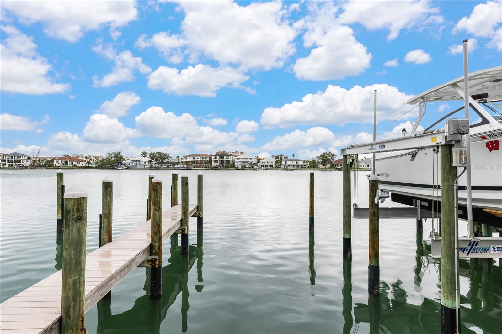 Neighbor's Boat Slip with Lift -