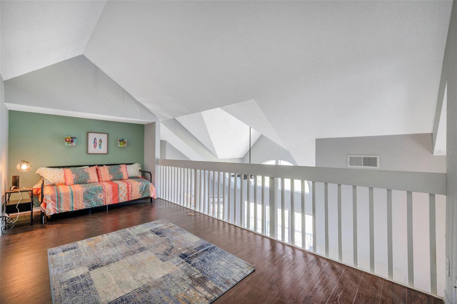 The loft offers amazing 18x9 flex space that could be used for guests, an office, a gym or studio.