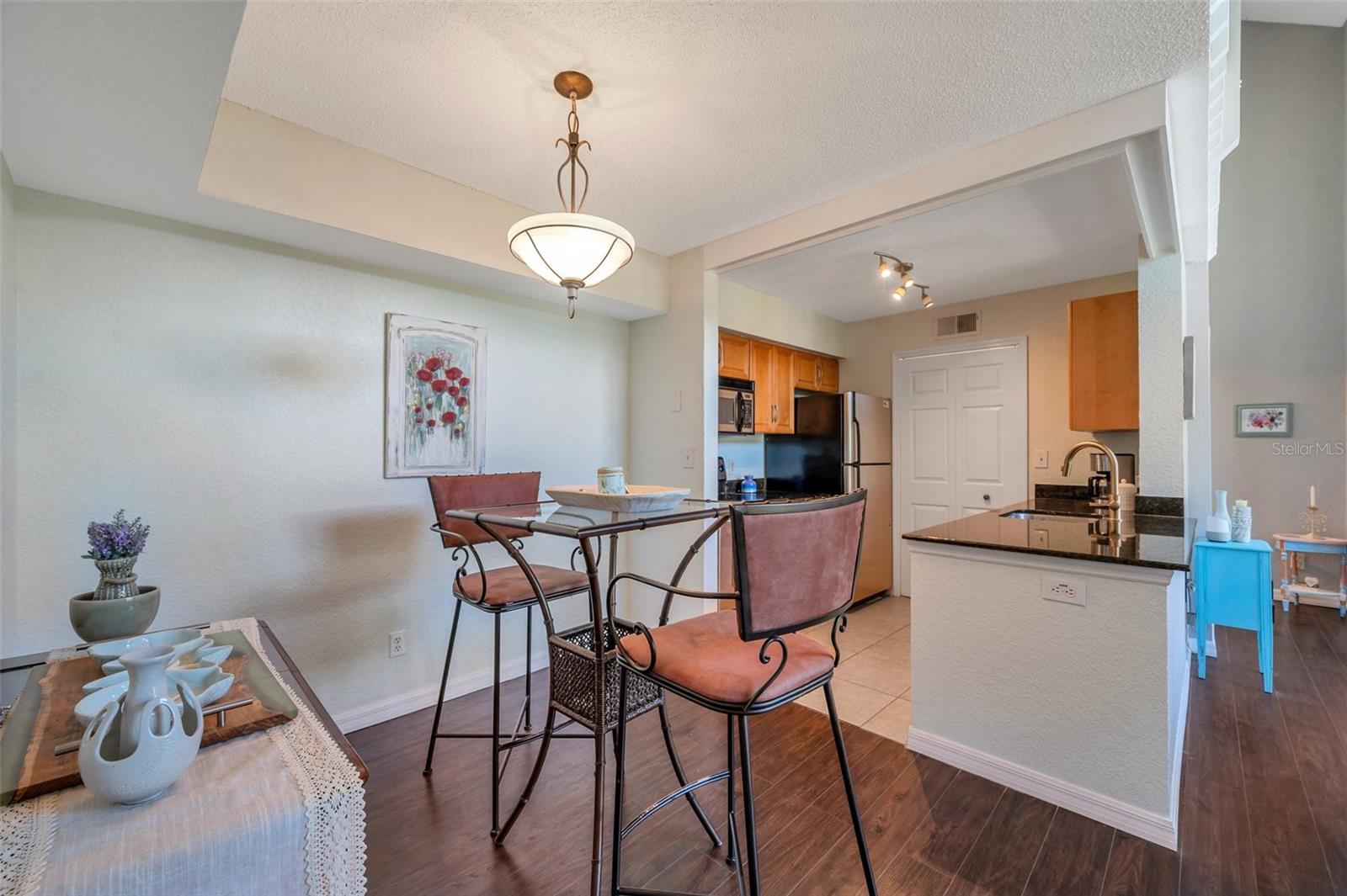 Dining room and kitchen