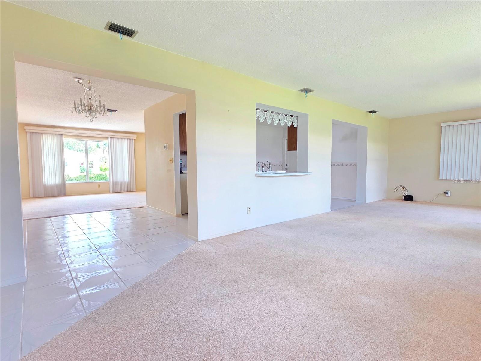 Florida room to the rest of the home