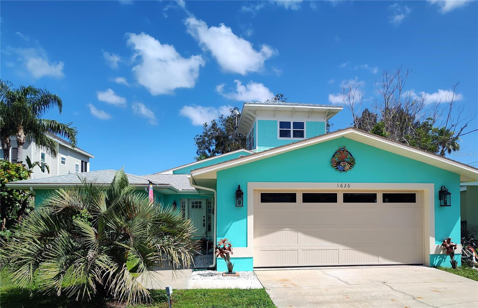 Front of Home with New "Smart" Garage Door