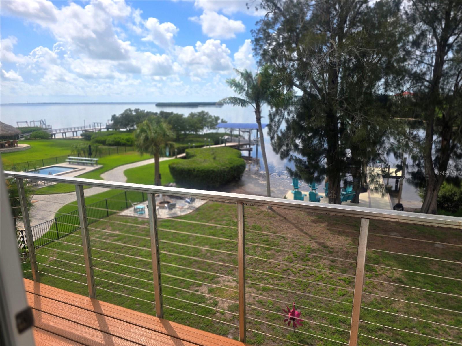 View from balcony on third floor