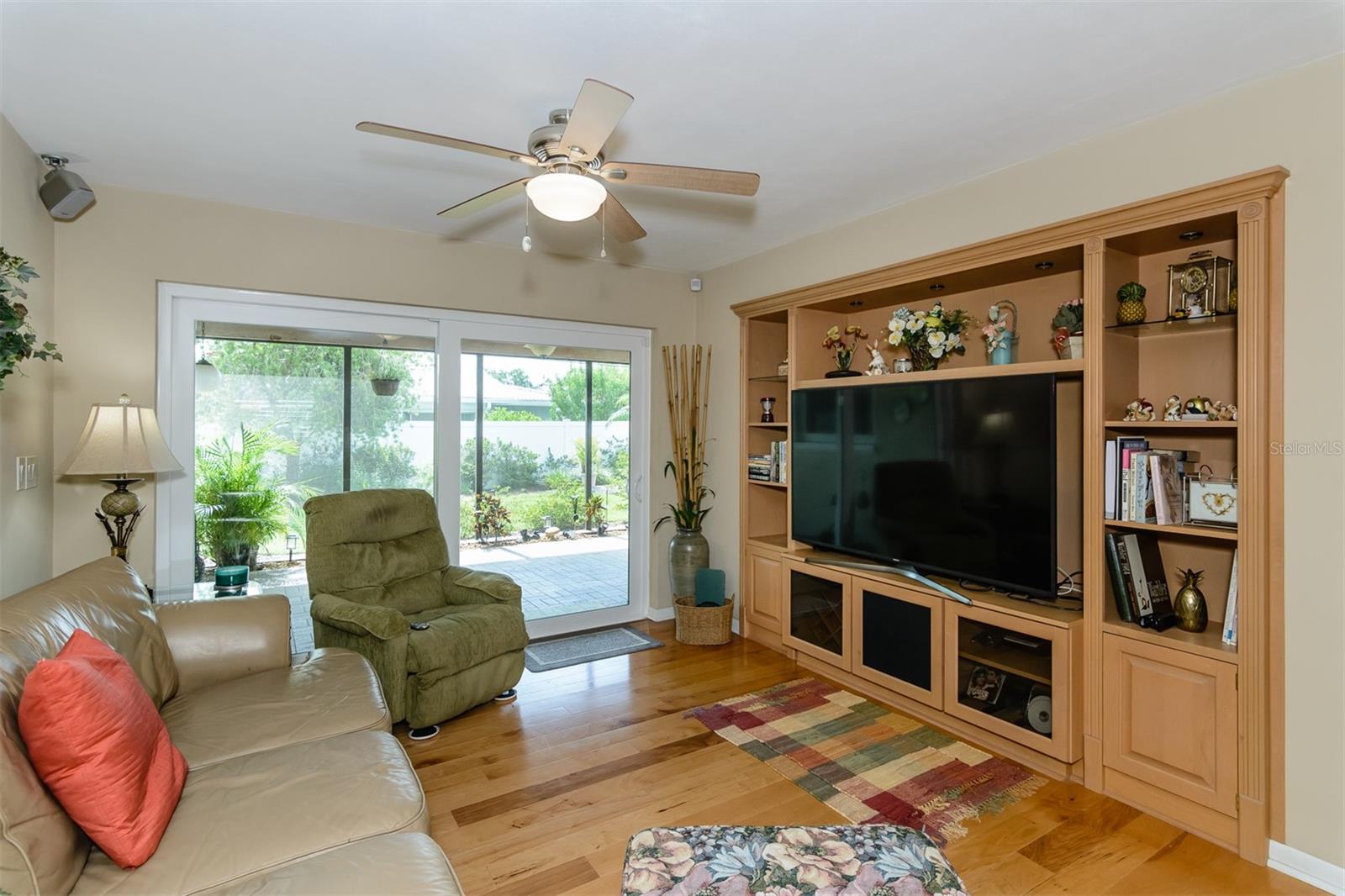 family room sliding glass door to outside lanai