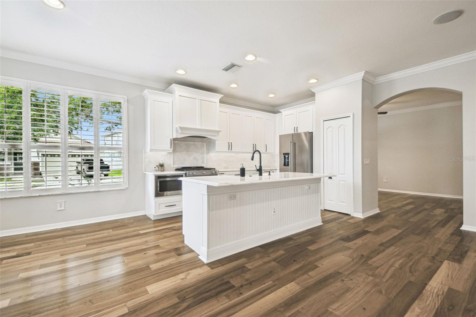Kitchen and casual dining area
