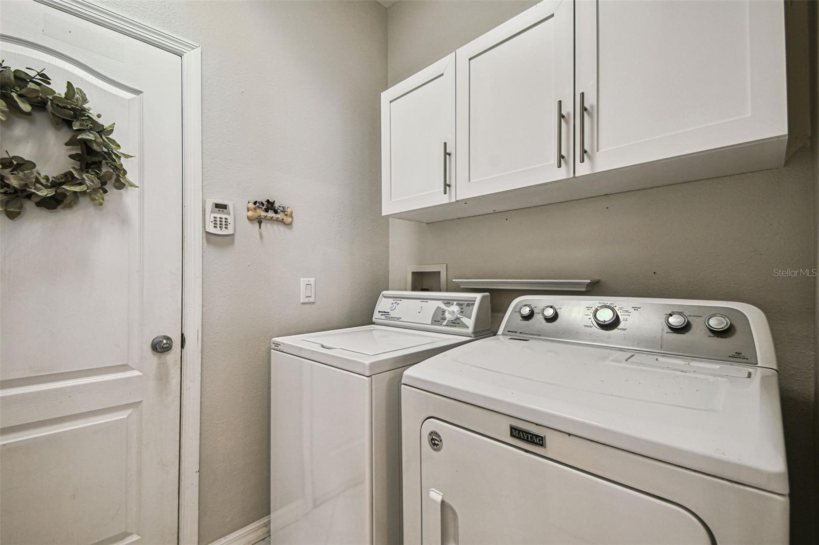Laundry that leads to garage
