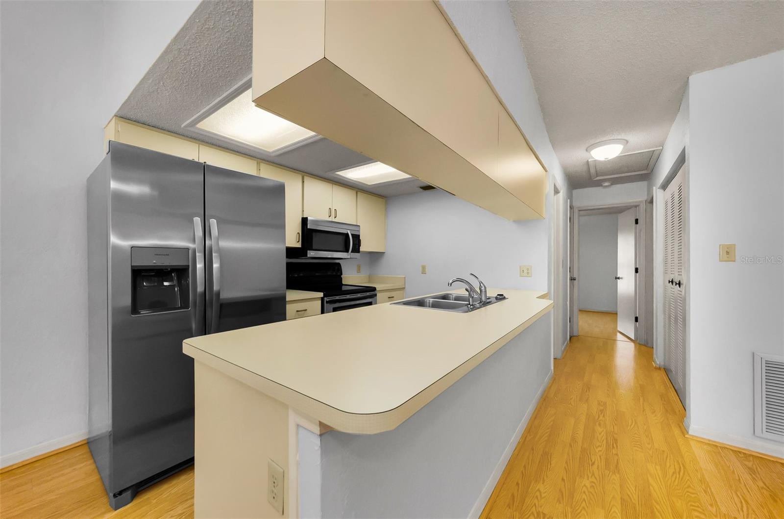 Stainless steel appliances.