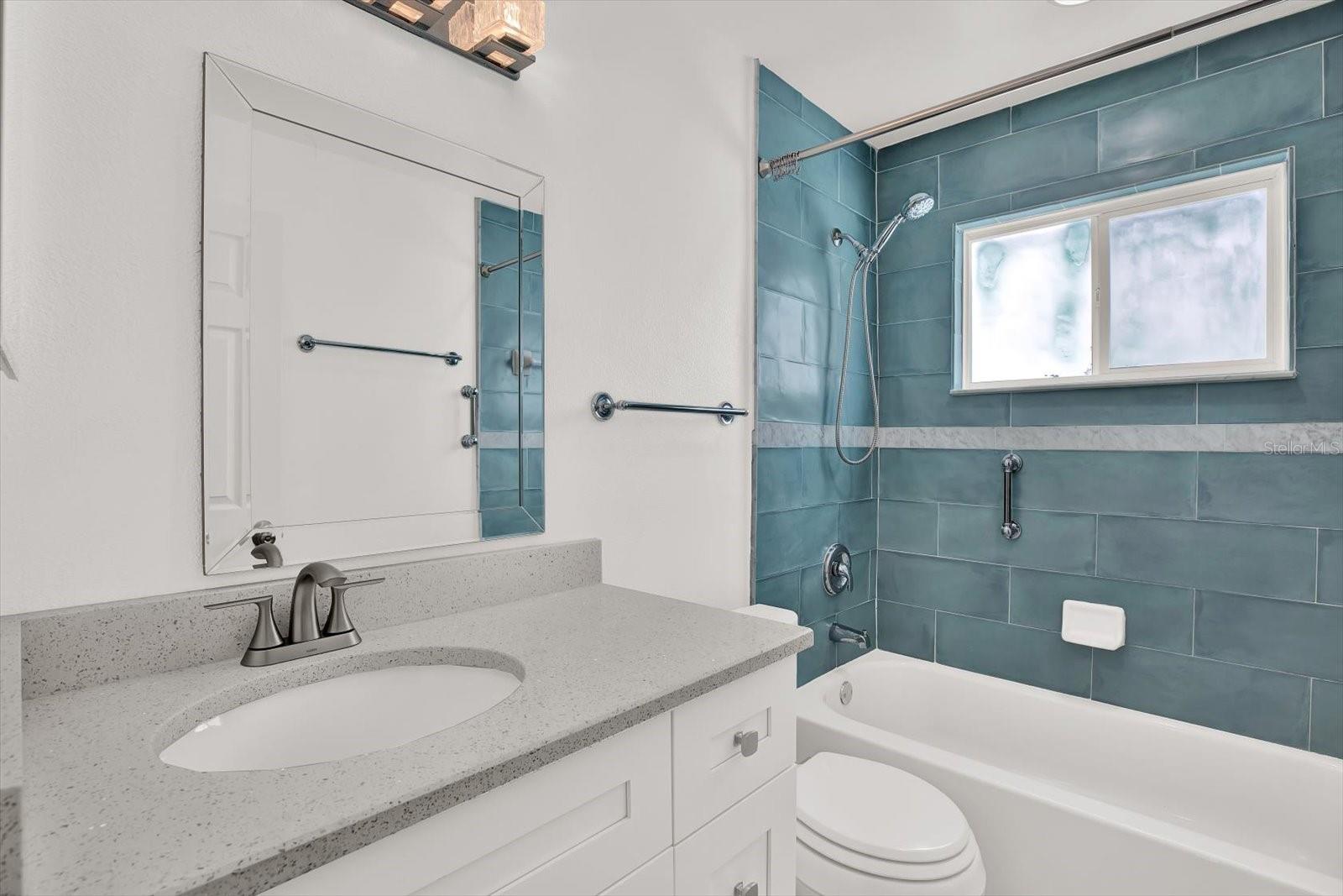 Guest bathroom with tub