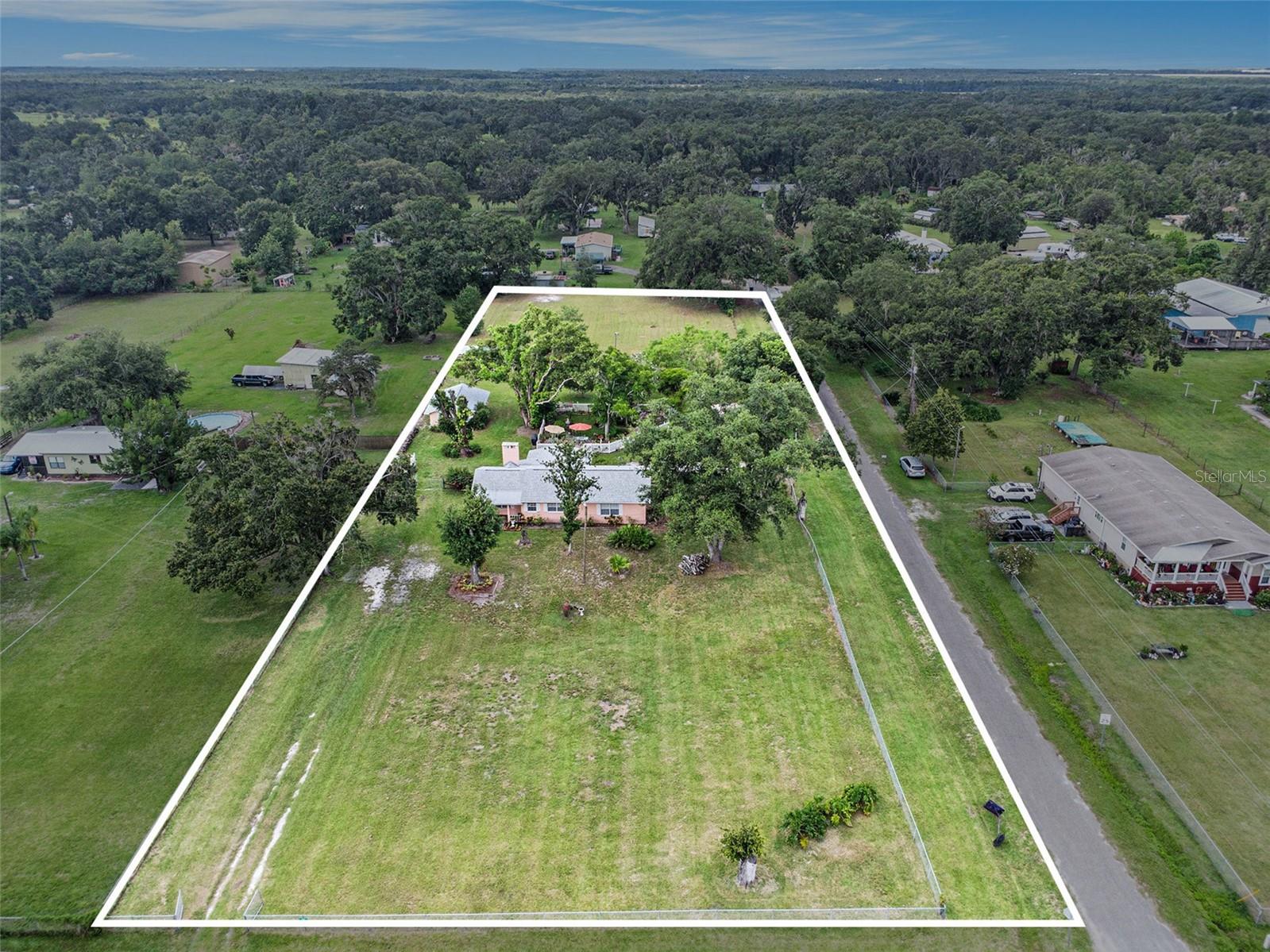 Aerial w/ Plot Lines - 235 Old Welcome Rd, Lithia, FL 33547