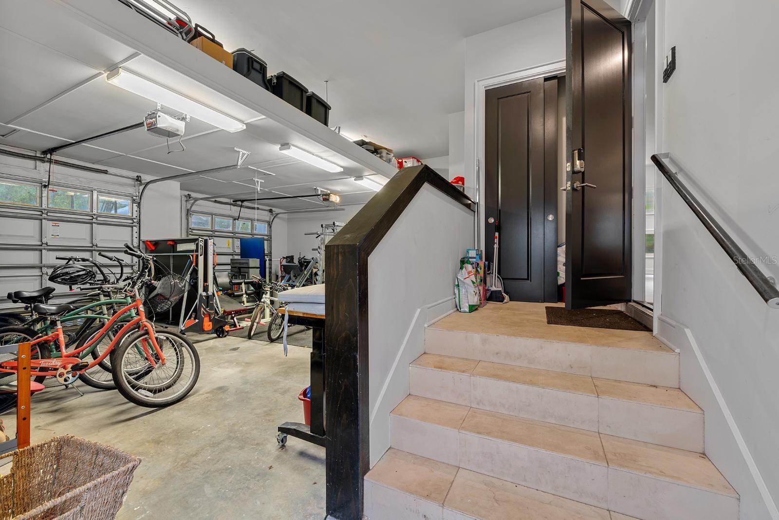 Garage with evelevated entrance (no flood)