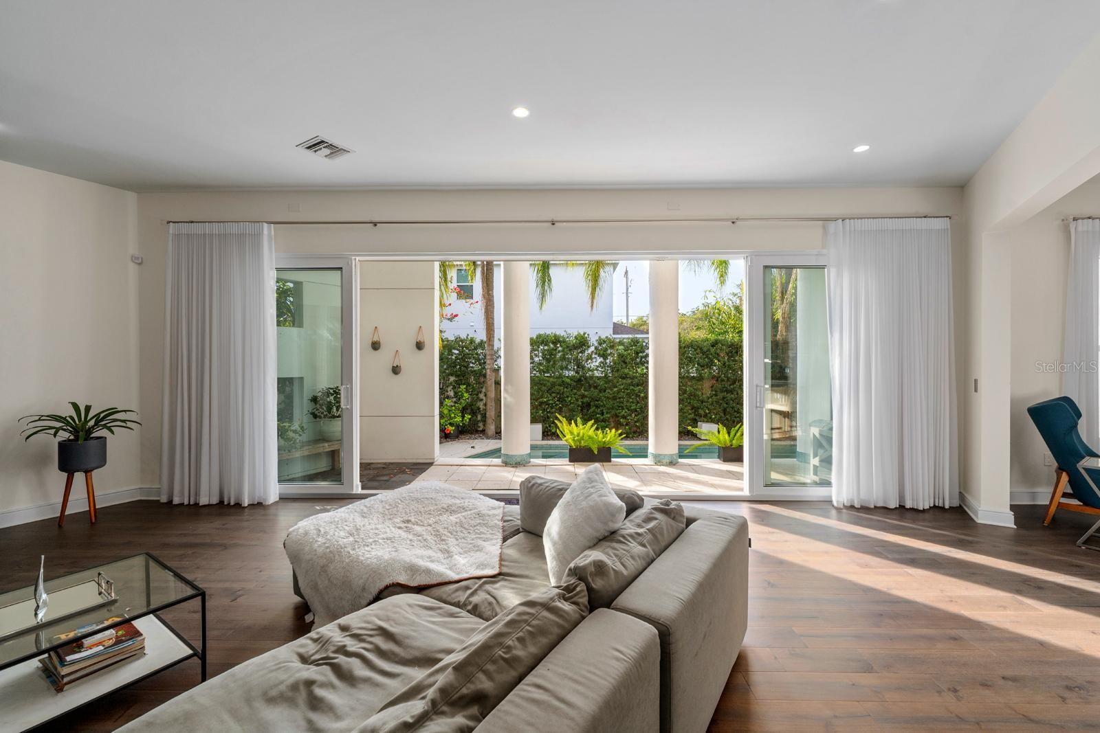 6 hurricane-protected sliding glass doors