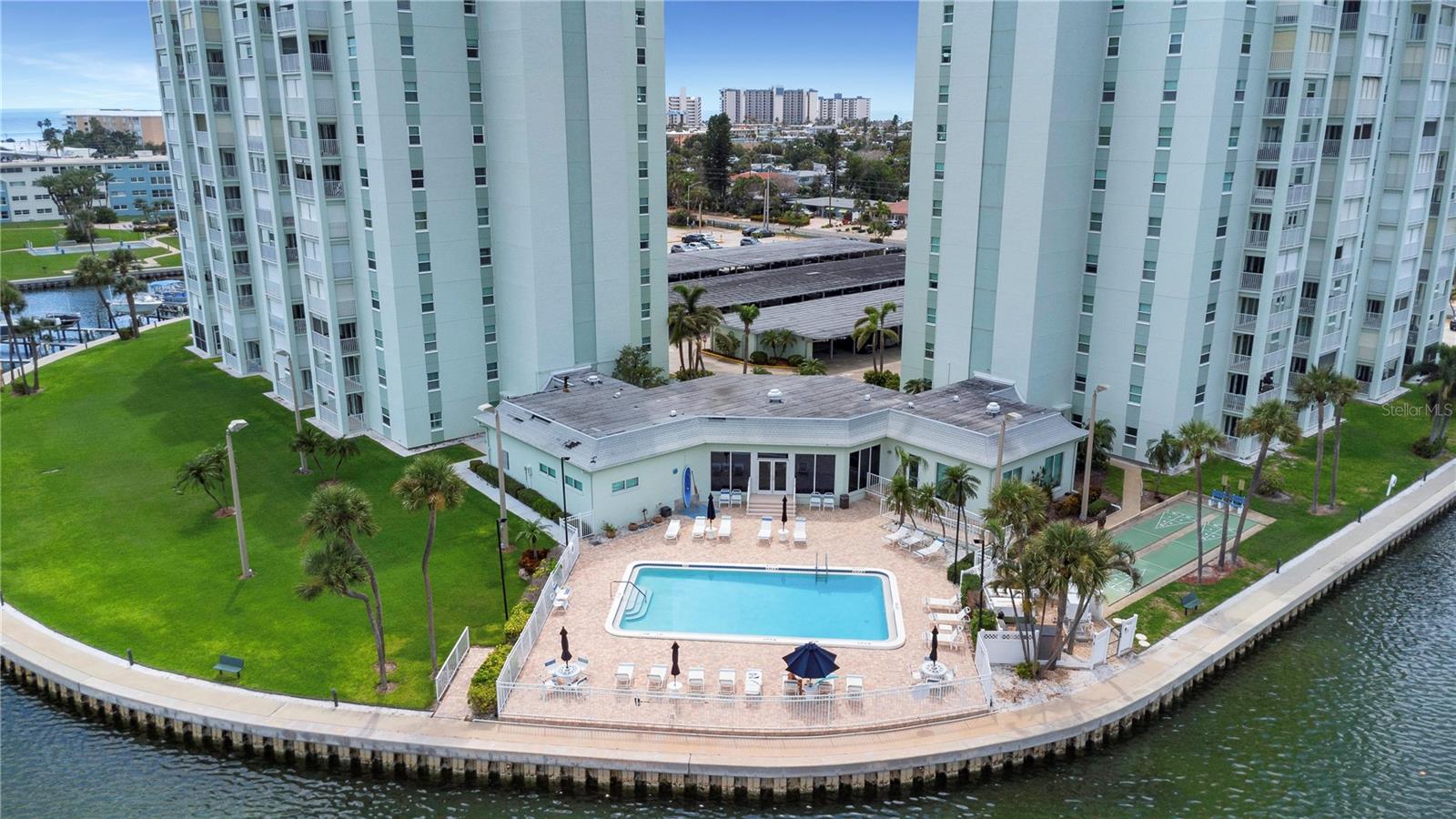 Aerial View of Community Pool