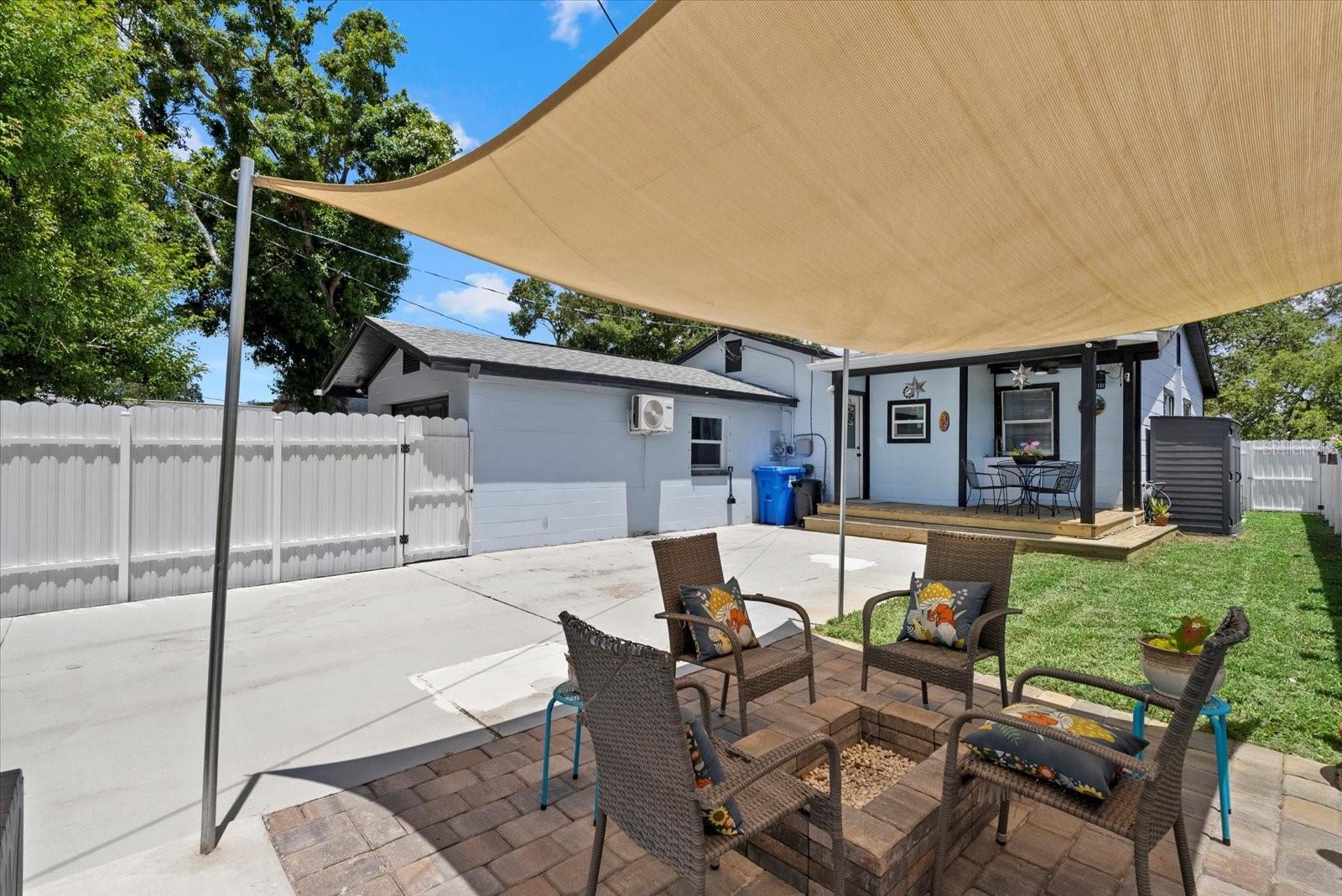 Plenty of room for parking and entertaining