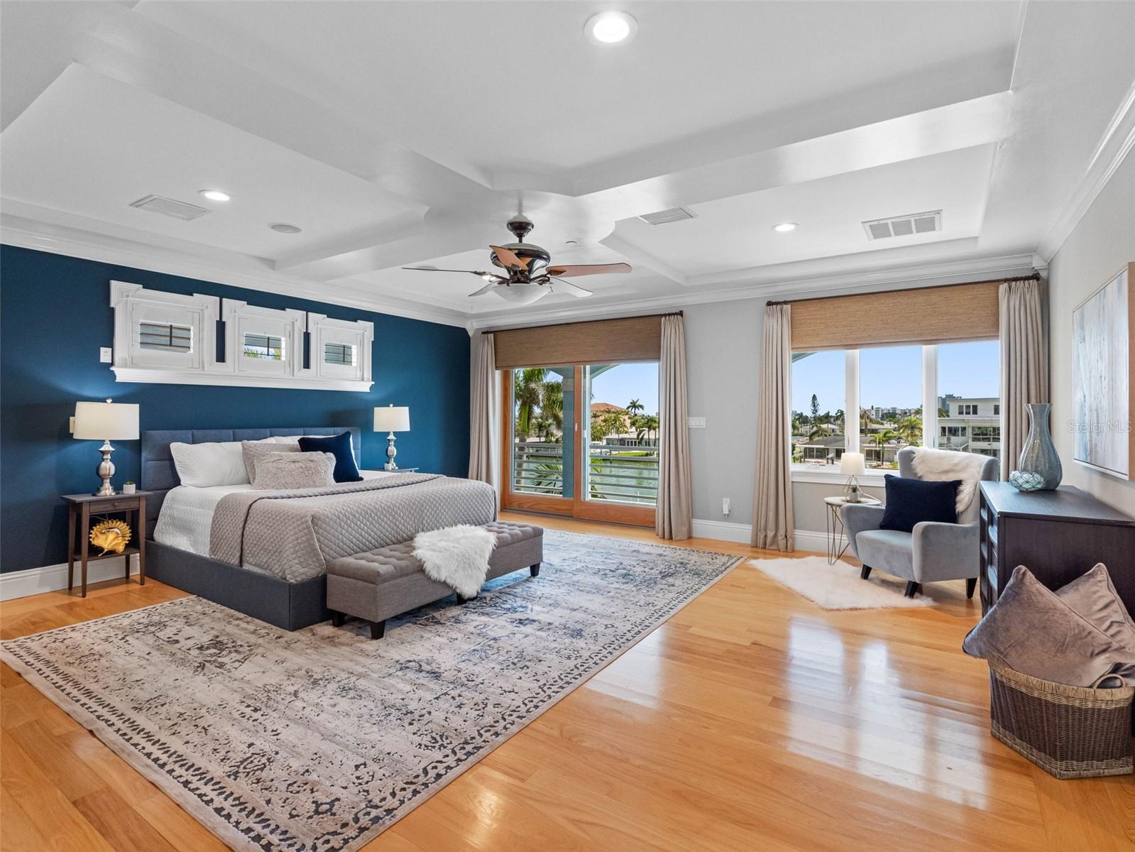 Oversized primary suite.