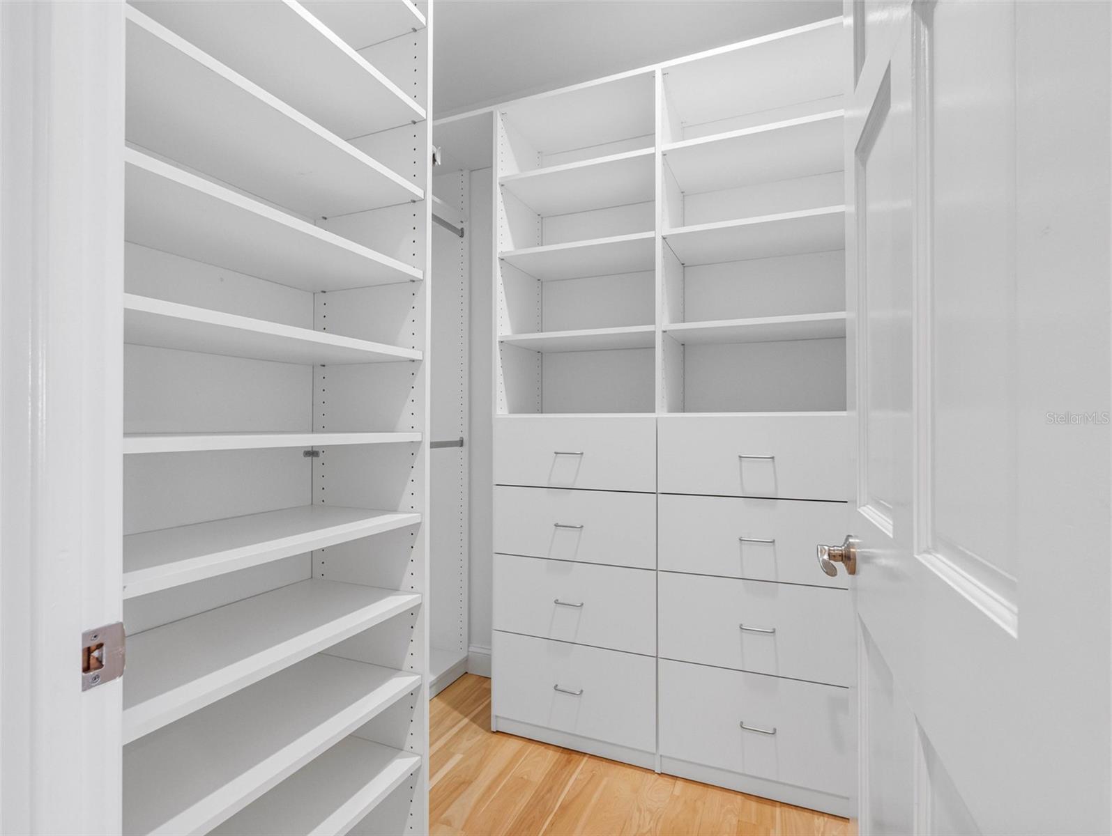 One of two walk-in closets.