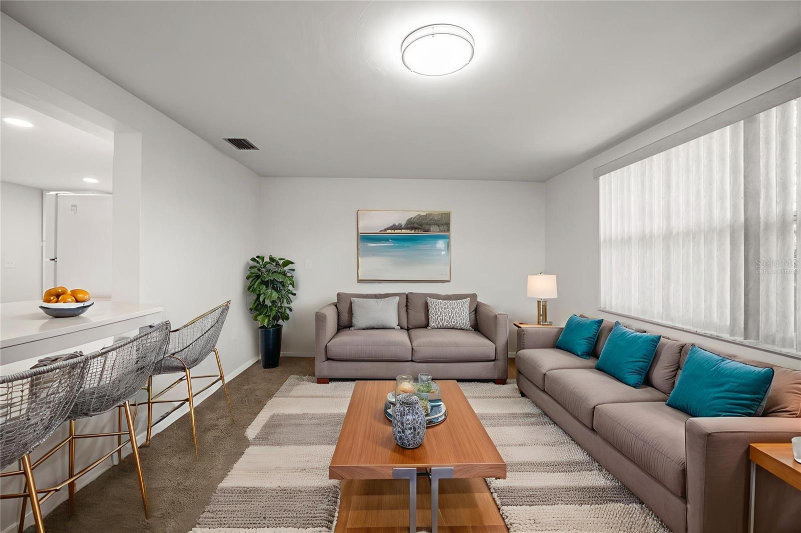 Virtually staged bonus room
