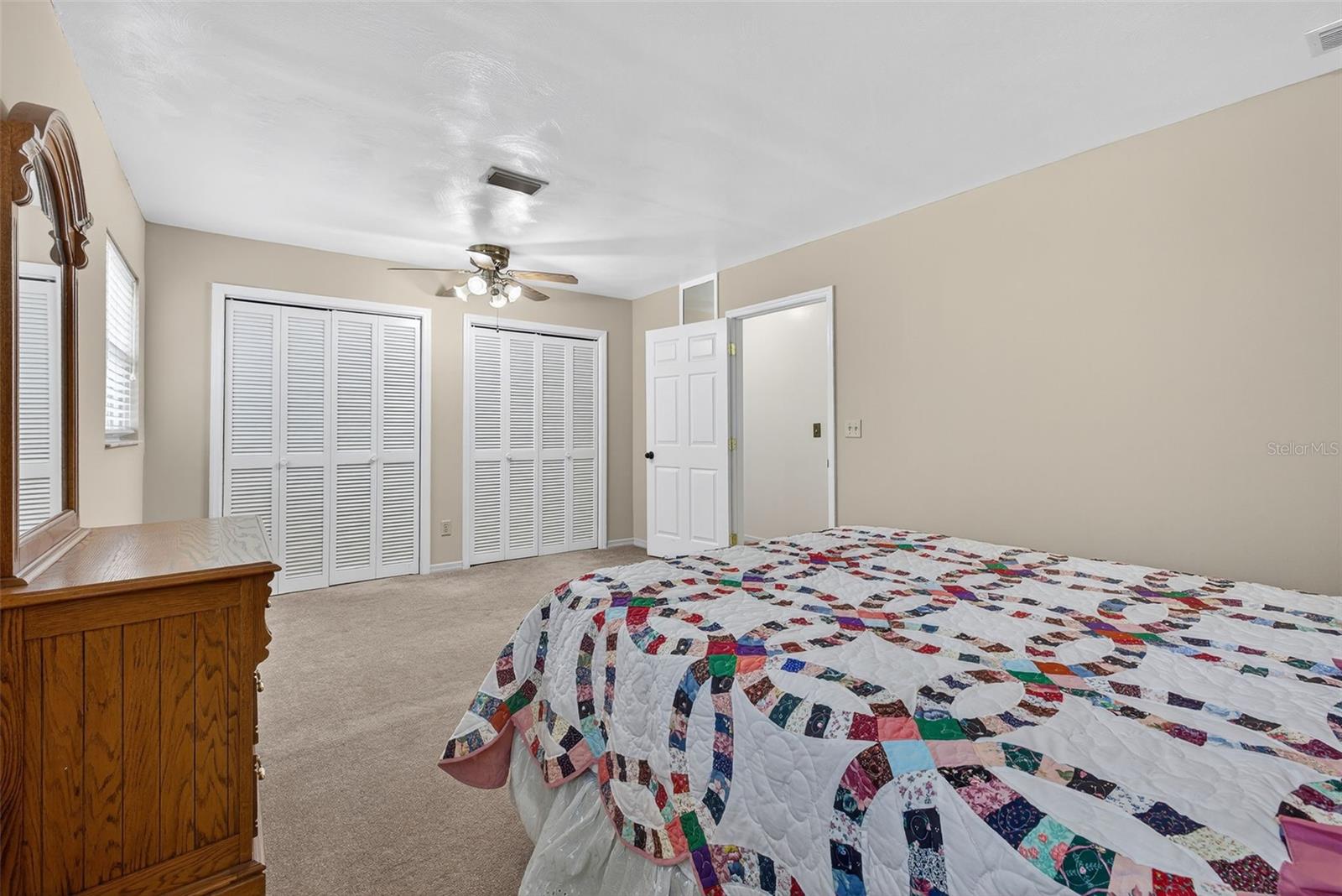 Bedroom 2 with Double Closets