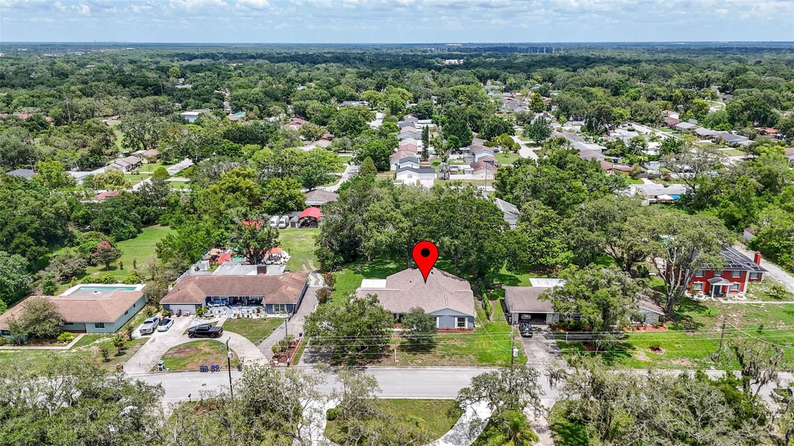 Aerial view of home