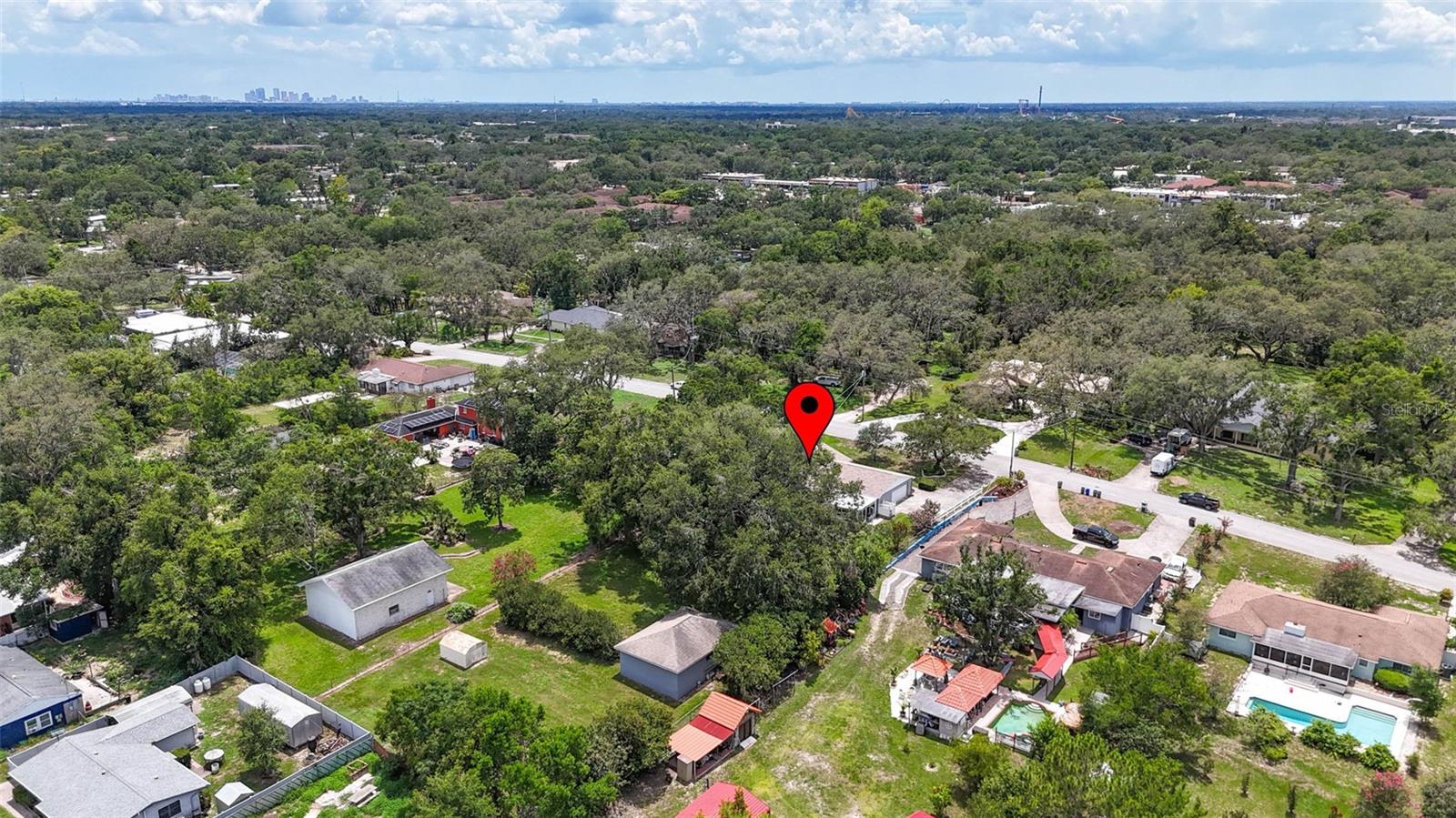 Aerial view of home