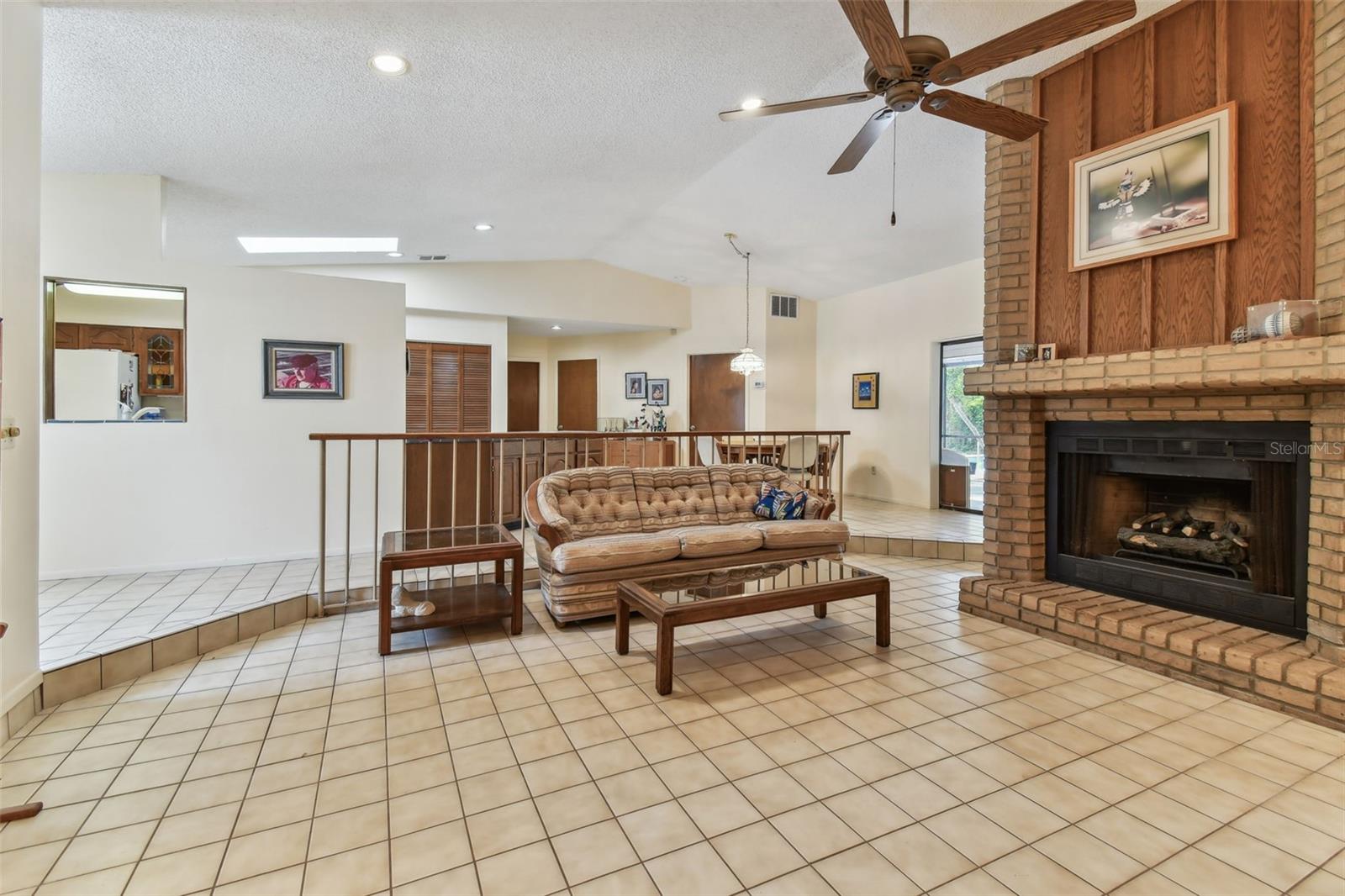 Sunken Family Room w/Gas Fireplace