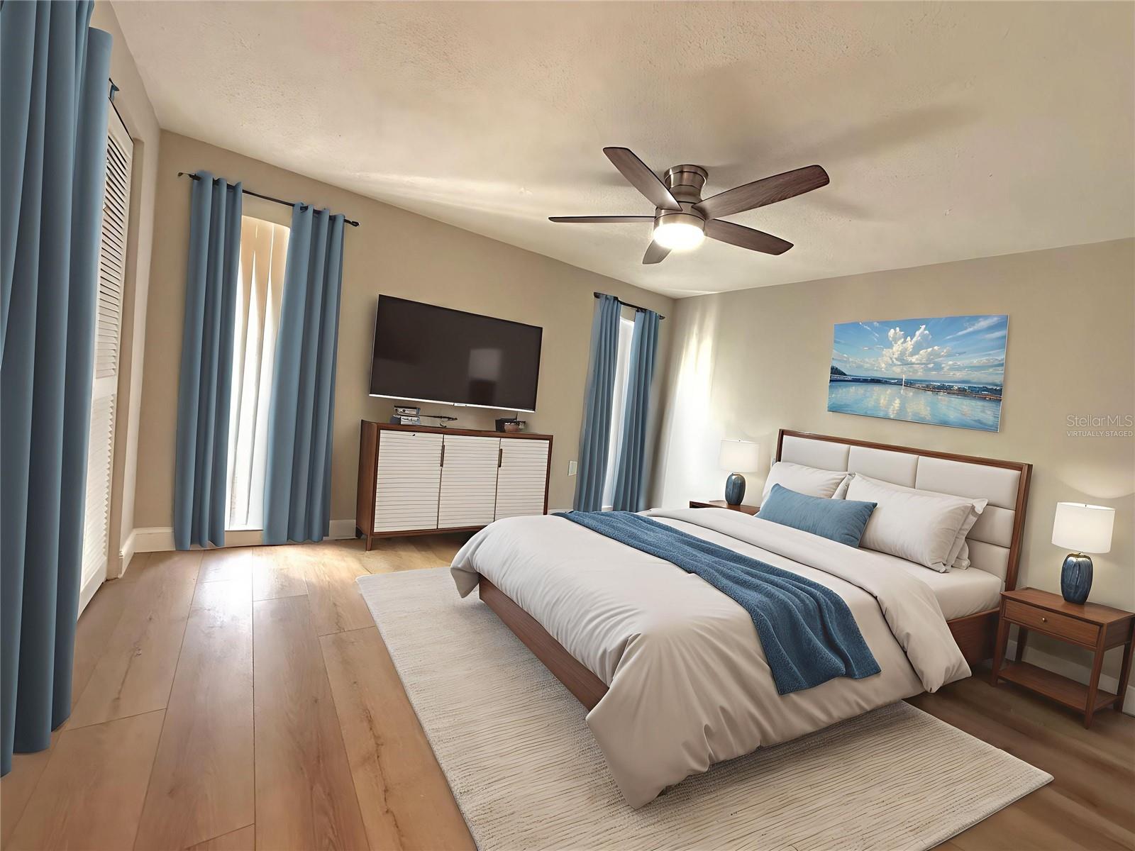 Virtually Staged Bedroom