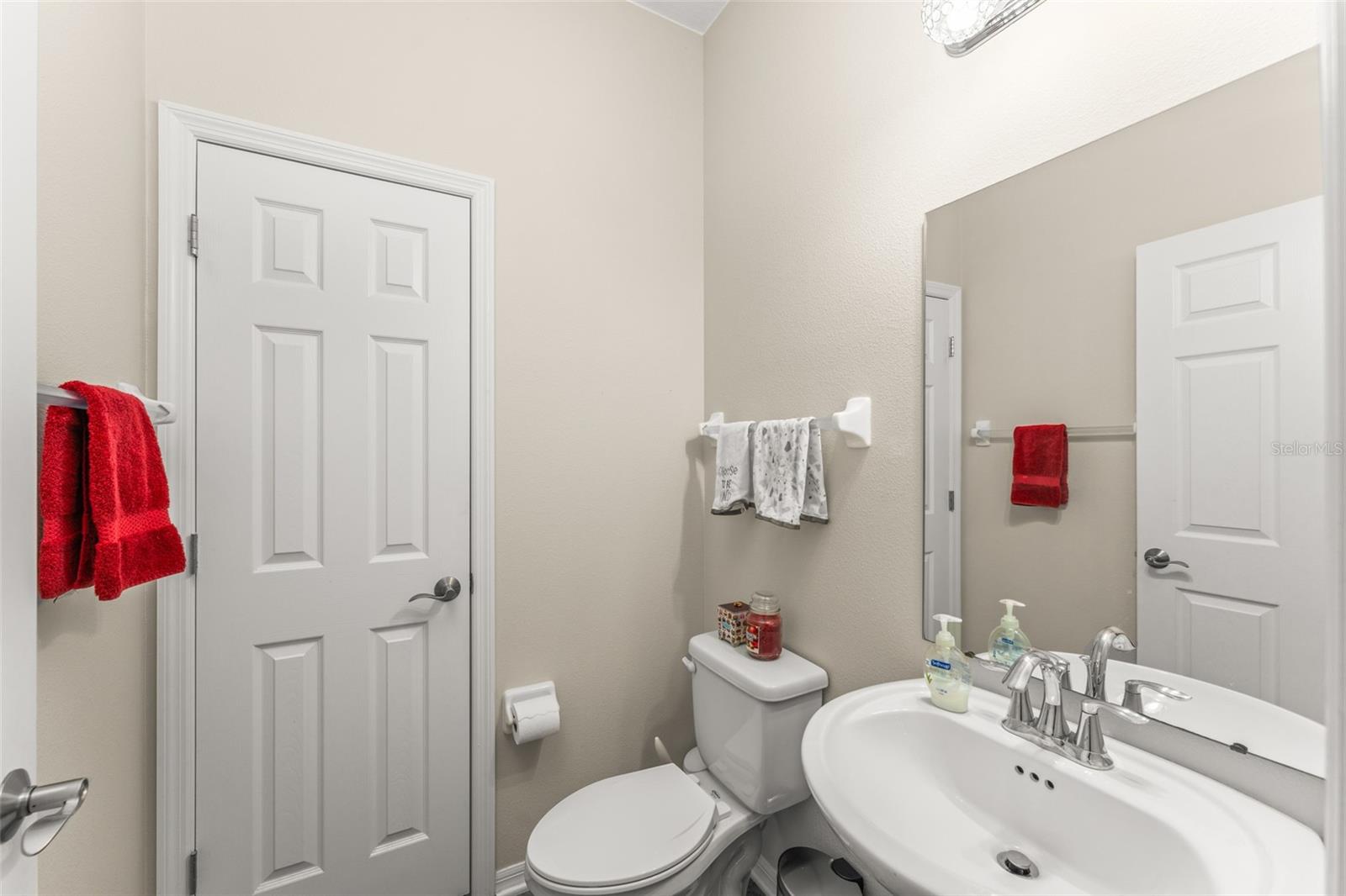 Half bath, on the main floor