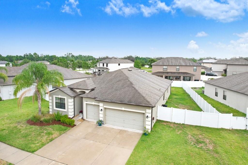 front of the home (drone photo)