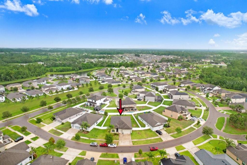 drone photo / aerial view of the home