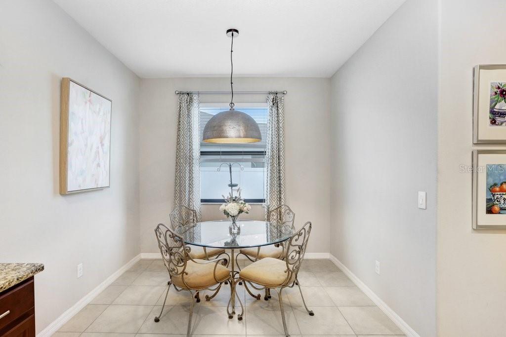breakfast nook in the kitchen