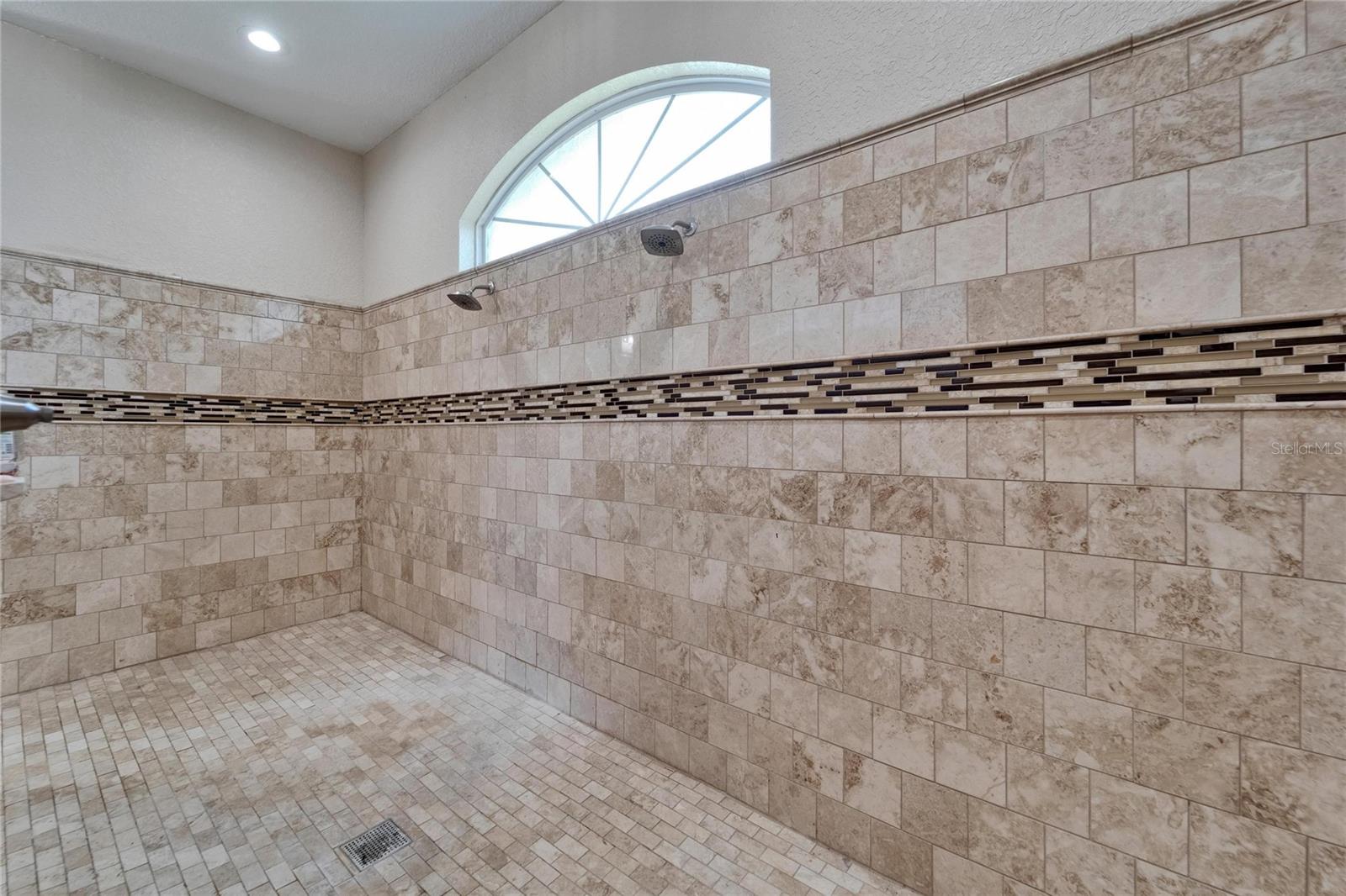 The shower is HUGE