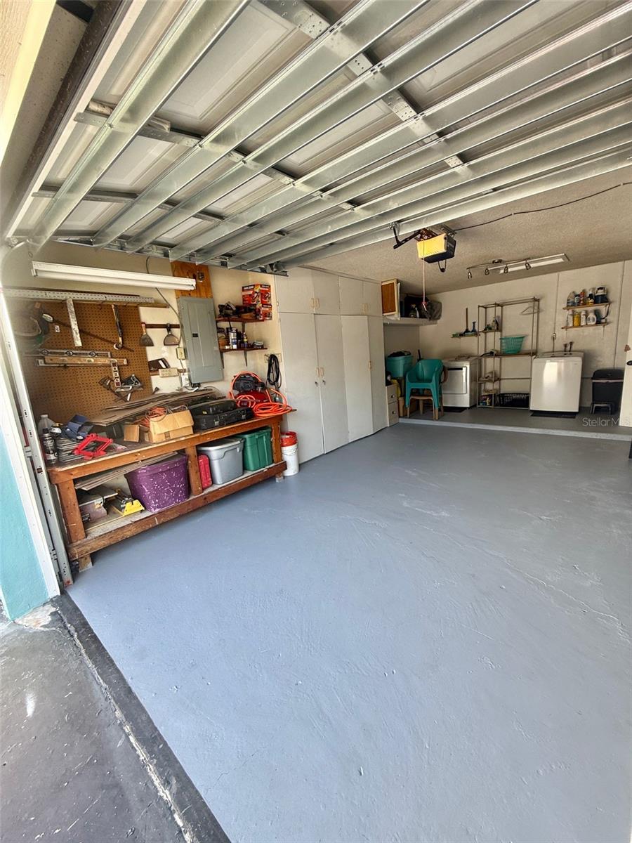 Garage with built in storage