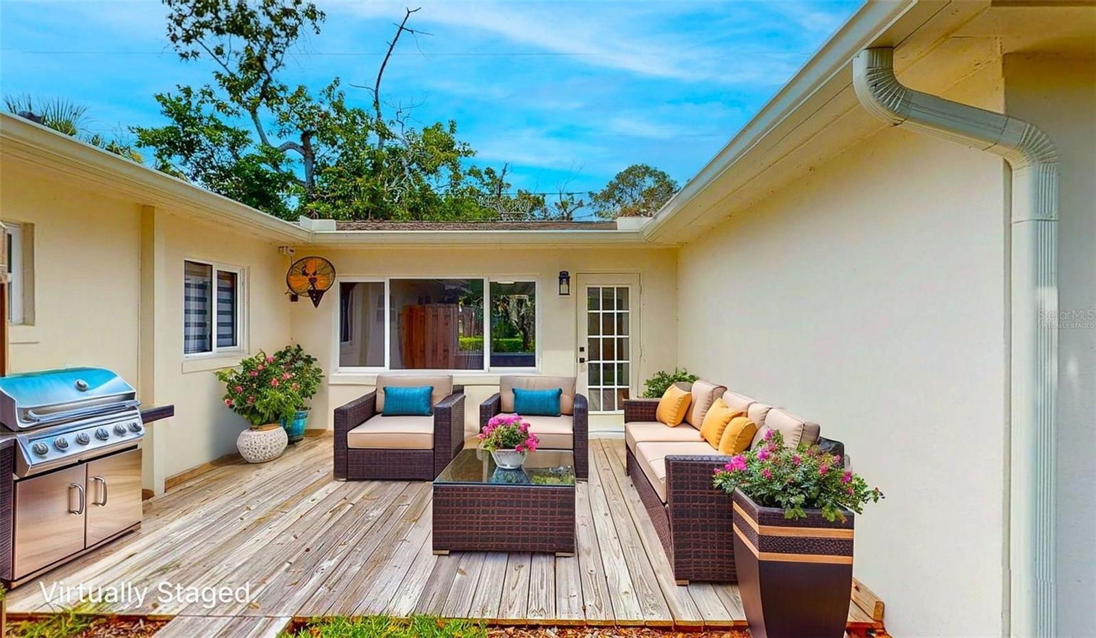 NEW deck, extension of your living area! Some pictures are virtually staged!